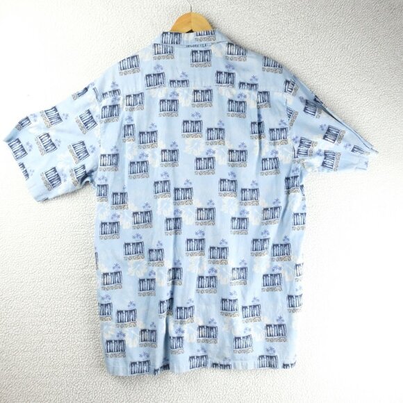 Columbia Shirt Mens Extra Large Blue Button Up Hawaiian Tropical Surfing Xco 90S - Picture 4 of 8